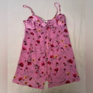 Victoria's Secret Pink Floral Satin Slip Chemise